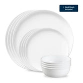 Corelle® Modern Rounds Dinnerware Set – Service for 4 + Meal Bowls