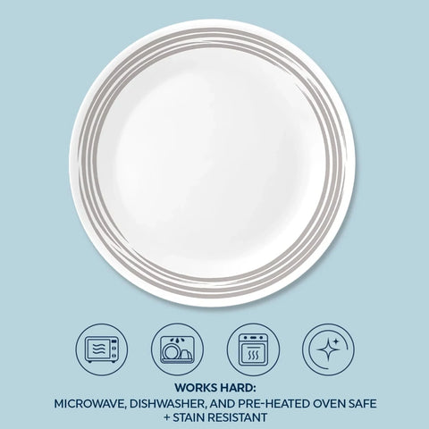Corelle® Brushed Silver 10.25" Dinner Plate