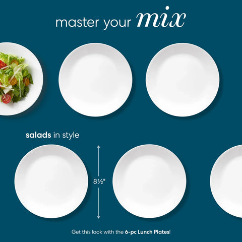 Corelle® Winter Frost White 8.5" Salad Plates, 6-pack