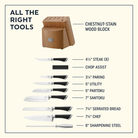 Chicago Cutlery® Fusion 17-piece Block Set