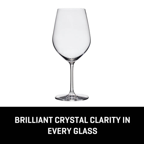 Lucaris Tokyo Temptation Bordeaux Glasses (4-Pieces), 21-ounce, Dishwasher Safe, Lead-free Crystalline