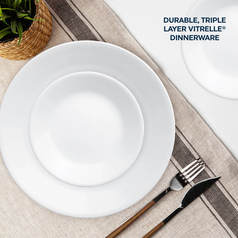 Corelle® Winter Frost White 24-piece Dinnerware Set