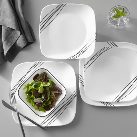 Corelle® Square Simple Sketch 10.5" Dinner Plate