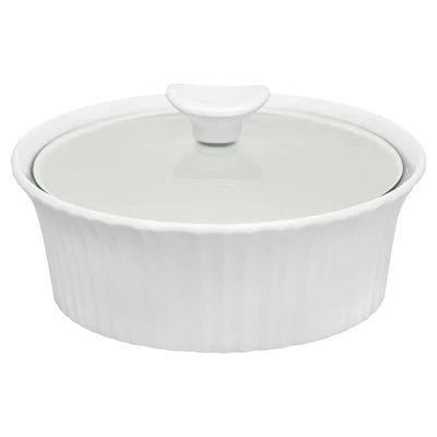 CorningWare® French White® 1.5-quart Round Casserole Dish with Lid