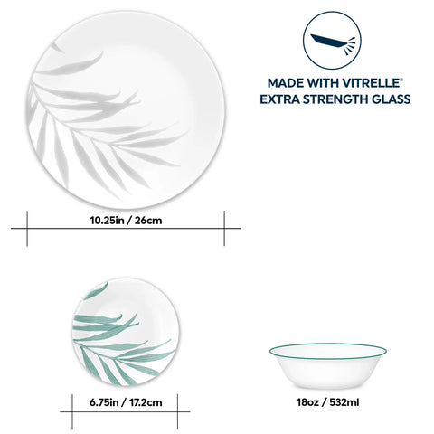 Corelle® Solar Print 18-piece Dinnerware Set, Service for 6