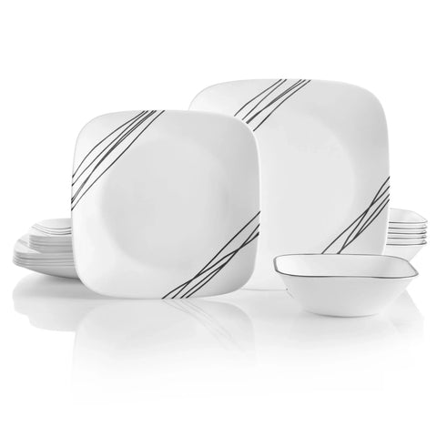 Corelle® Square Simple Sketch 10.5" Dinner Plate
