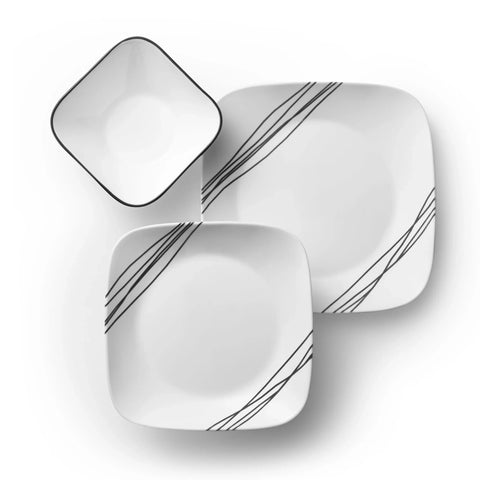 Corelle® Square Simple Sketch 10.5" Dinner Plate